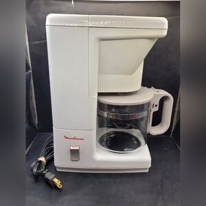 Vintage Moulinex Type 931 Coffee Maker Machine w Glass Carafe Made In France